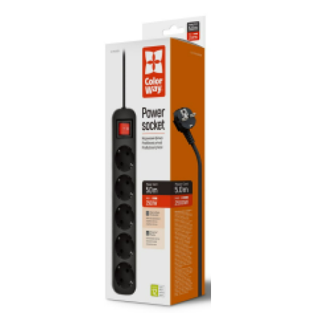 Сетевой фильтр Colorway CW-PSEA55BK фото №2