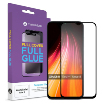 Изображение Защитное стекло MakeFuture Xiaomi Redmi Note 8 Full Cover Full Glue (MGF-XRN8)
