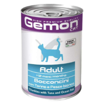 Зображення Консерва для котів Gemon Cat Wet Adult тунець та океанічна риба 415 г (8009470300742)