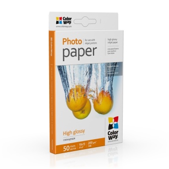 Зображення Папір офісний Colorway CW глянц. 200г/м, 10x15 PG200-50 карт.уп.