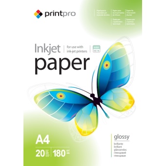 Изображение Бумага офисная PRINT PRO PrintPro глянц. 180г/м, A4 PG180-20