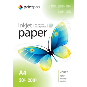 Изображение Бумага офисная PRINT PRO PrintPro глянц. 200г/м, A4 PG200-20