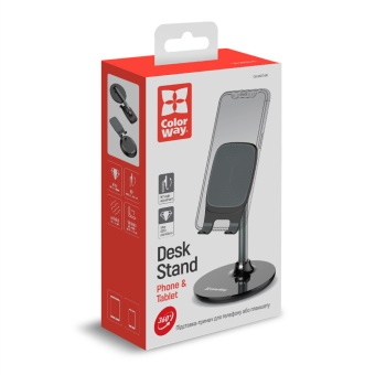 Зображення Автотримач Colorway Підставка для смартфону та планшету CW-SH013-BK Black
