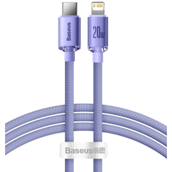 Изображение Baseus Crystal Shine Series Fast Charging Data Cable Type-C to iP 20W 1.2m Purple