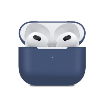 Зображення Чохол для навушників MAKE Apple AirPods 3 Silicone Blue (MCL-AA3BL)