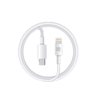 Изображение MAKE Type-C to Lightning 3A 1.2м TPE White (MCB-LT2WH)