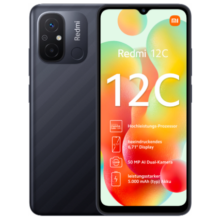 Смартфон Xiaomi Redmi 12C 6/128GB Graphite Gray (no NFC) (Global