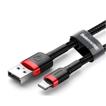 Зображення Baseus Cafule Lightning 2m/1.5A (CALKLF-C19) Black-Red