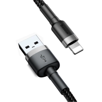 Зображення Baseus Cafule Lightning 2m/1.5A (CALKLF-CG1) Black-Grey