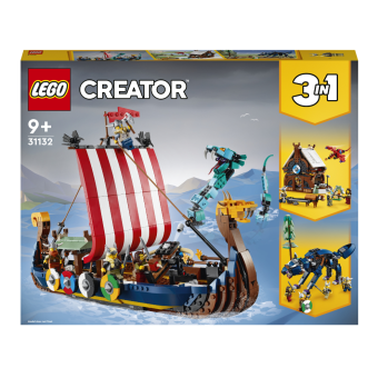 Изображение Конструктор Lego Creator Корабель вікінгів і Мідгардський змій