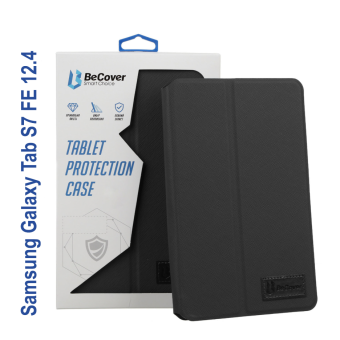 Изображение Чехол для планшета BeCover Samsung Tab S7 FE 12.4 SM-T730/SM-T735/S8 Plus 5G SM-X800/SM-X806 Black (706711)