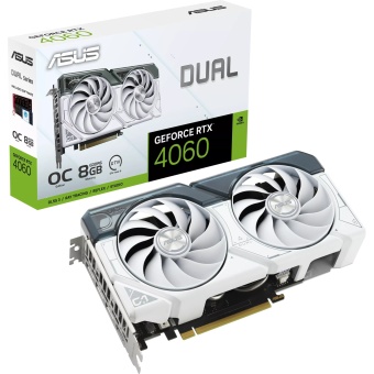 Зображення Відеокарта Asus GeForce RTX 4060 8GB GDDR6 DUAL OC DUAL-RTX4060-O8G-WHITE білий