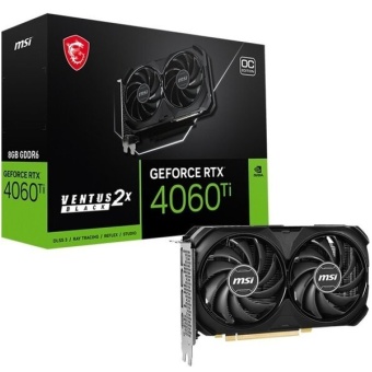 Зображення Відеокарта MSI GeForce RTX 4060 Ti 8GB GDDR6 VENTUS 2X BLACK OC