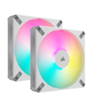 Изображение Система охлаждения CORSAIR AF140 RGB Elite White Dual Pack (CO-9050160-WW)
