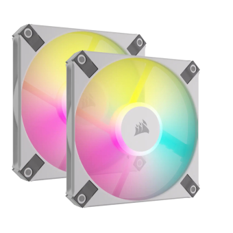 Изображение Система охлаждения CORSAIR iCUE AF120 RGB Slim White Dual Fan Kit (CO-9050165-WW)