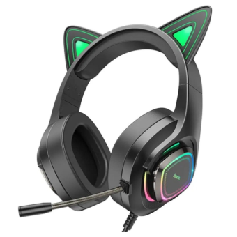 Зображення Навушники Hoco W107 Cute cat luminous cat ear gaming headphones Phantom Cat