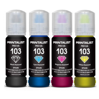 Изображение Чернила для принтера PRINTALIST Epson L3100/3110/3150 4х70г B/C/M/Y (PL103SET)