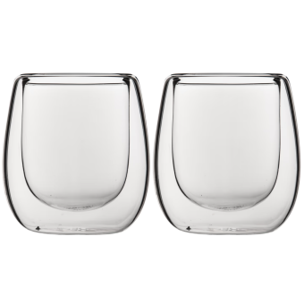 Зображення Набір чашок Ardesto з подвійними стінками 80 мл 2 шт (AR2608G)