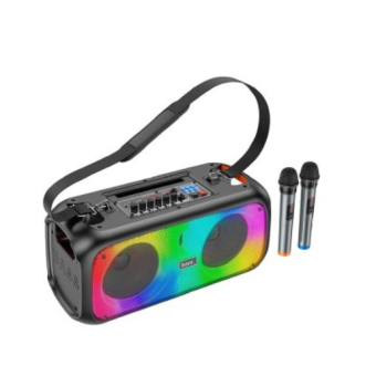 Зображення Портативна колонка Hoco BS54 Party wireless dual mic outdoor BT speaker Black