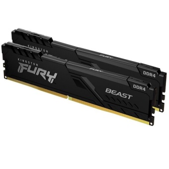 Зображення Модуль пам'яті для комп'ютера Kingston Fury (ex.HyperX) DDR4-2666 16384MB PC4-21300 Beast Black (KF426C16BB1/16)