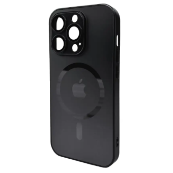 Зображення Чохол для телефона AG Glass Matt Frame Color MagSafe Logo for Apple iPhone 15 Pro Graphite Black