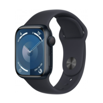 Зображення Смарт-годинник Apple Watch Series 9 GPS 45mm Midnight Aluminum Case w. Midnight Sport Band - S/M (MR993)