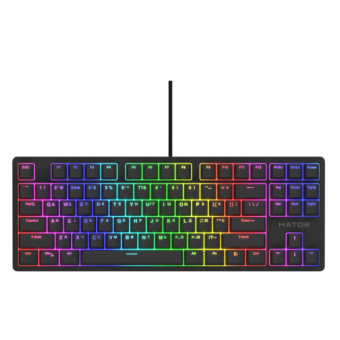 Зображення Клавіатура HATOR Rockfall 2 Mecha TKL Orange USB Black (HTK-520)