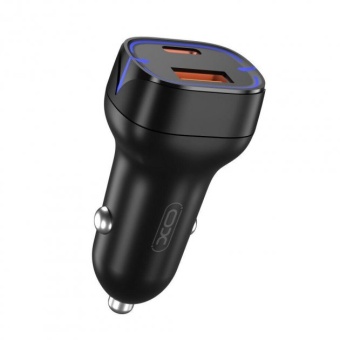Изображение АЗУ XO CC37 USB-A/USB-C QC&PD3.0 20W 3A Black