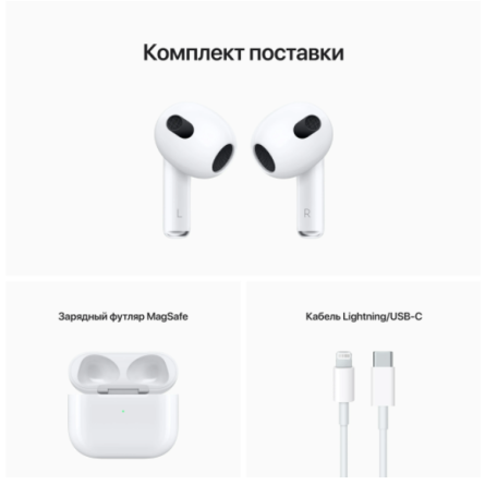 Навушники Apple AirPods 3 (MME73) купити в інтернет магазині