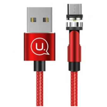 Изображение Usams Lightning U59 Rotatable Magnetic 2.4A 1.0m Red