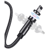 Usams Lightning U59 Rotatable Magnetic 2.4A 1.0m Black Usams Lightning U59 Rotatable Magnetic 2.4A 1.0m Black