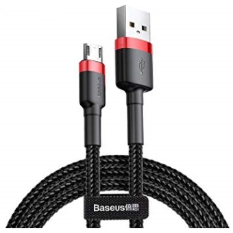 Фотографія Baseus Cafule Cable USB For Micro 1.5A 2m Red Black