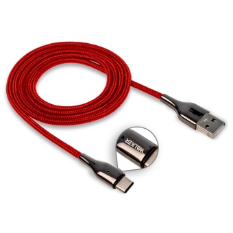 Фотографія Walker USB cable WALKER C930 Intelligent Type-C red