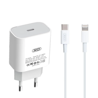 Зображення МЗП XO L40 адаптер PD / 3A / 18W / Fast charging white