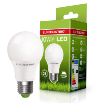 Зображення Лампочка Euroelectric LED Лампа A60 10W E27 4000K (100)