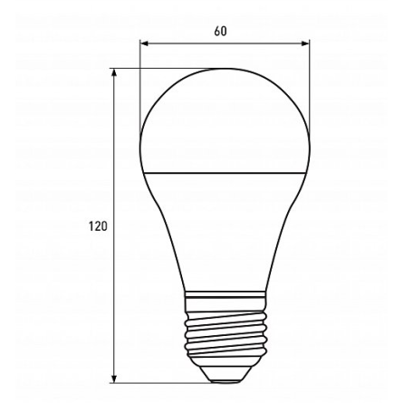 Лампочка Euroelectric LED Лампа A60 15W E27 4000K (50) фото №3