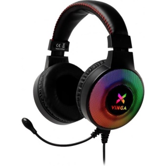 Изображение Наушники Vinga HSCU-100 Gaming LED Black (HSCU-100)
