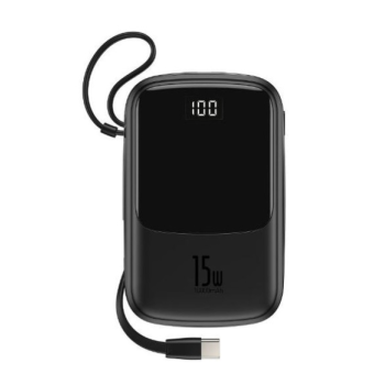 Изображение Мобильная батарея Baseus Qpow 10000mAh 15W Black (PPQD-A01)