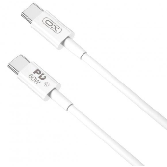 Зображення XO USB Cable NB-Q190A PD 60W Type-C - Type-C 1m white