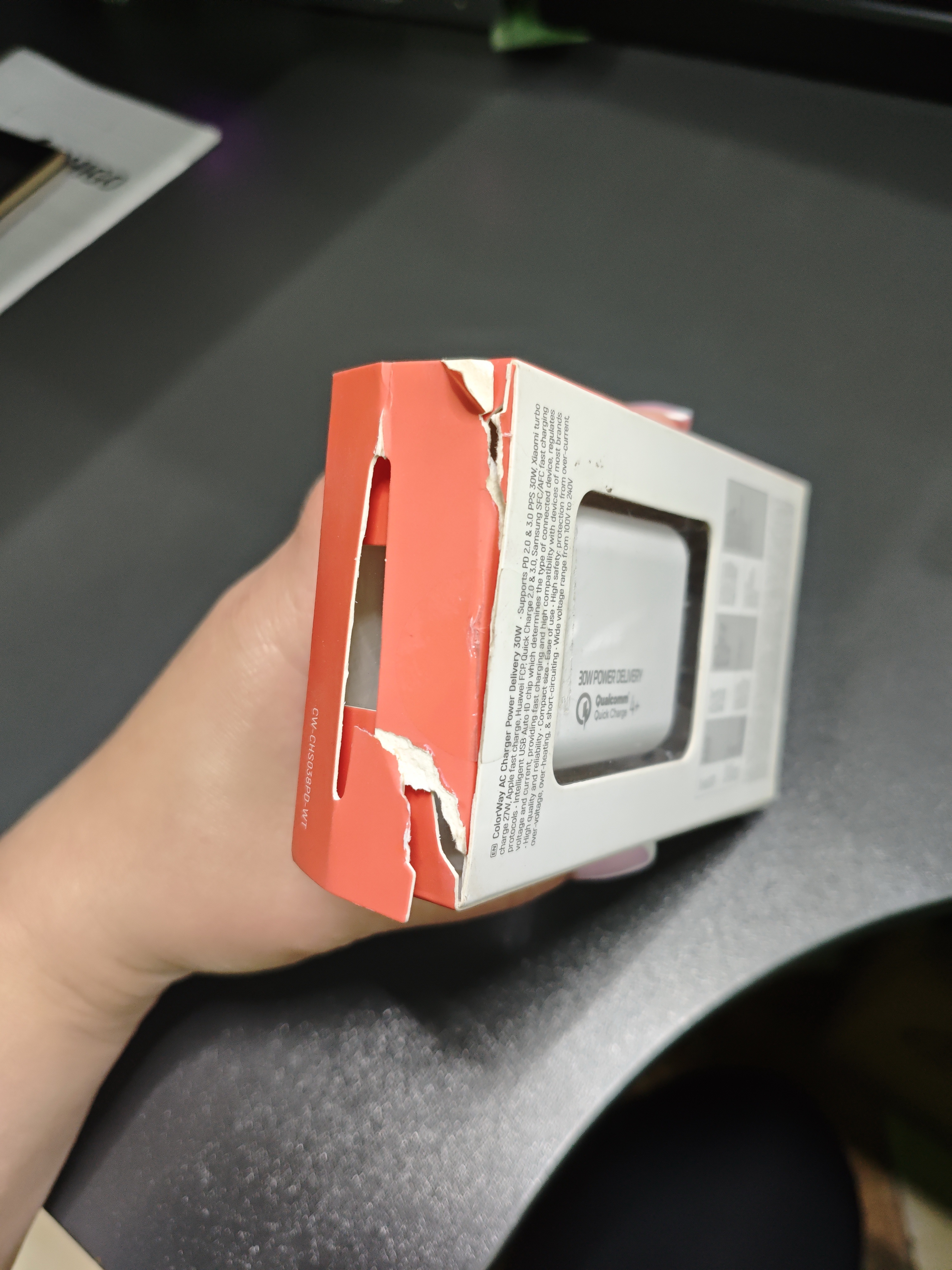 Уцінка * СЗУ Colorway Power Delivery Port PPS USB Type-C (30W) білий (CW-CHS038PD-WT) фото №3