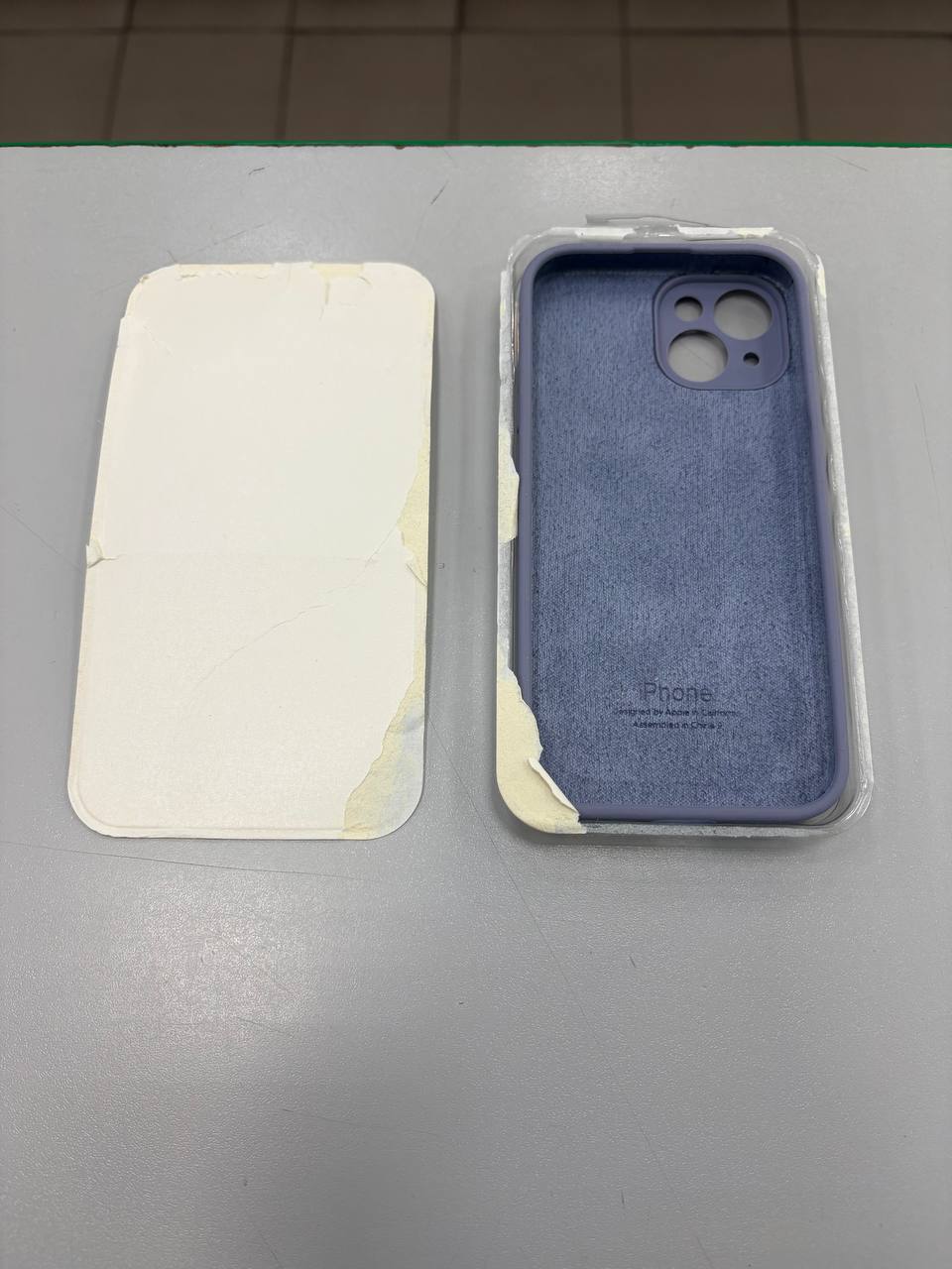 Уцінка * Чехол для телефона Soft Case Silicone Full Case AA Camera Protect for Apple iPhone 15 (28) Lavender Grey фото №3