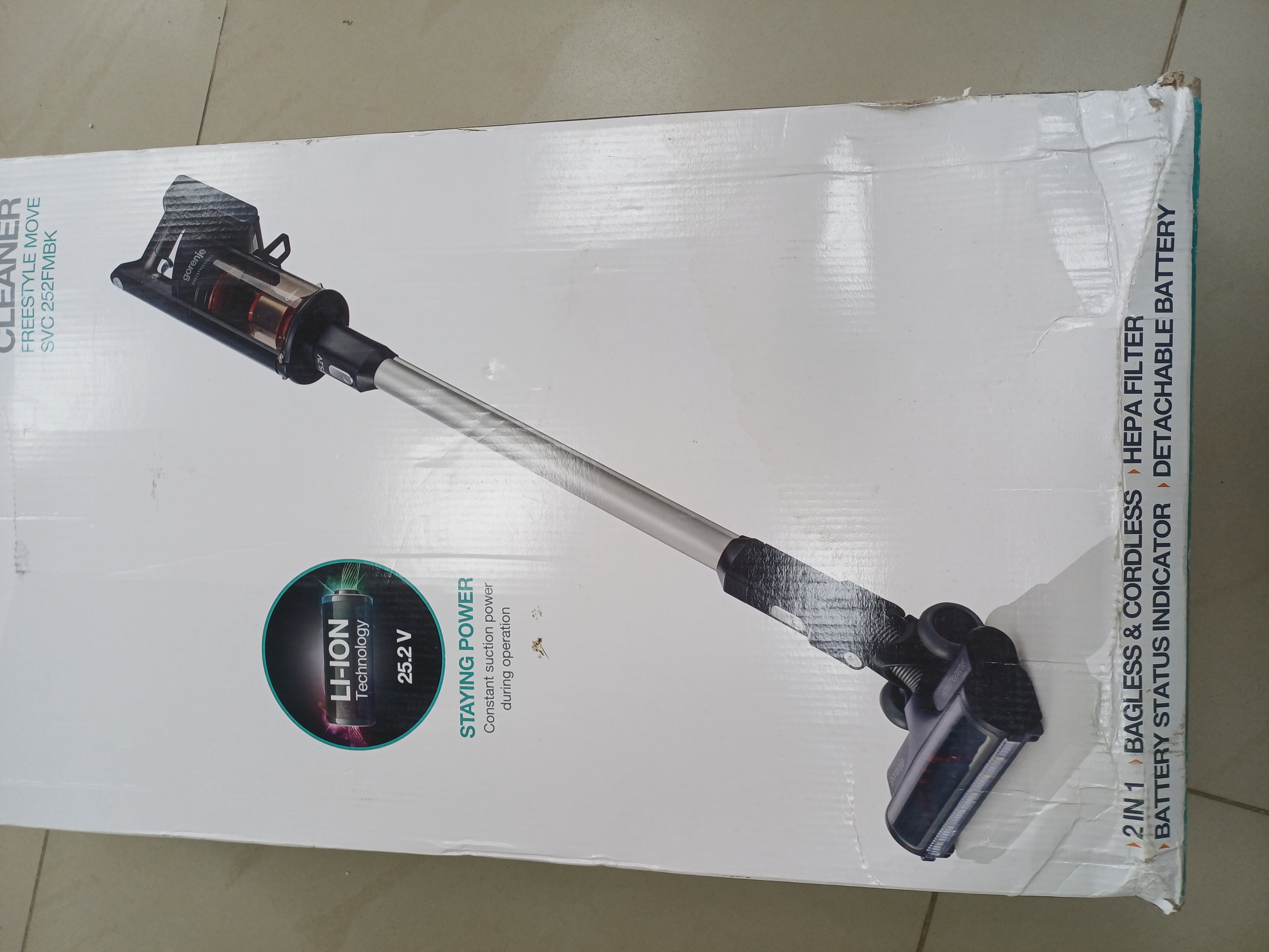 Уцінка * Пилосос Gorenje SVC252FMBK (VC3931-GS) фото №4