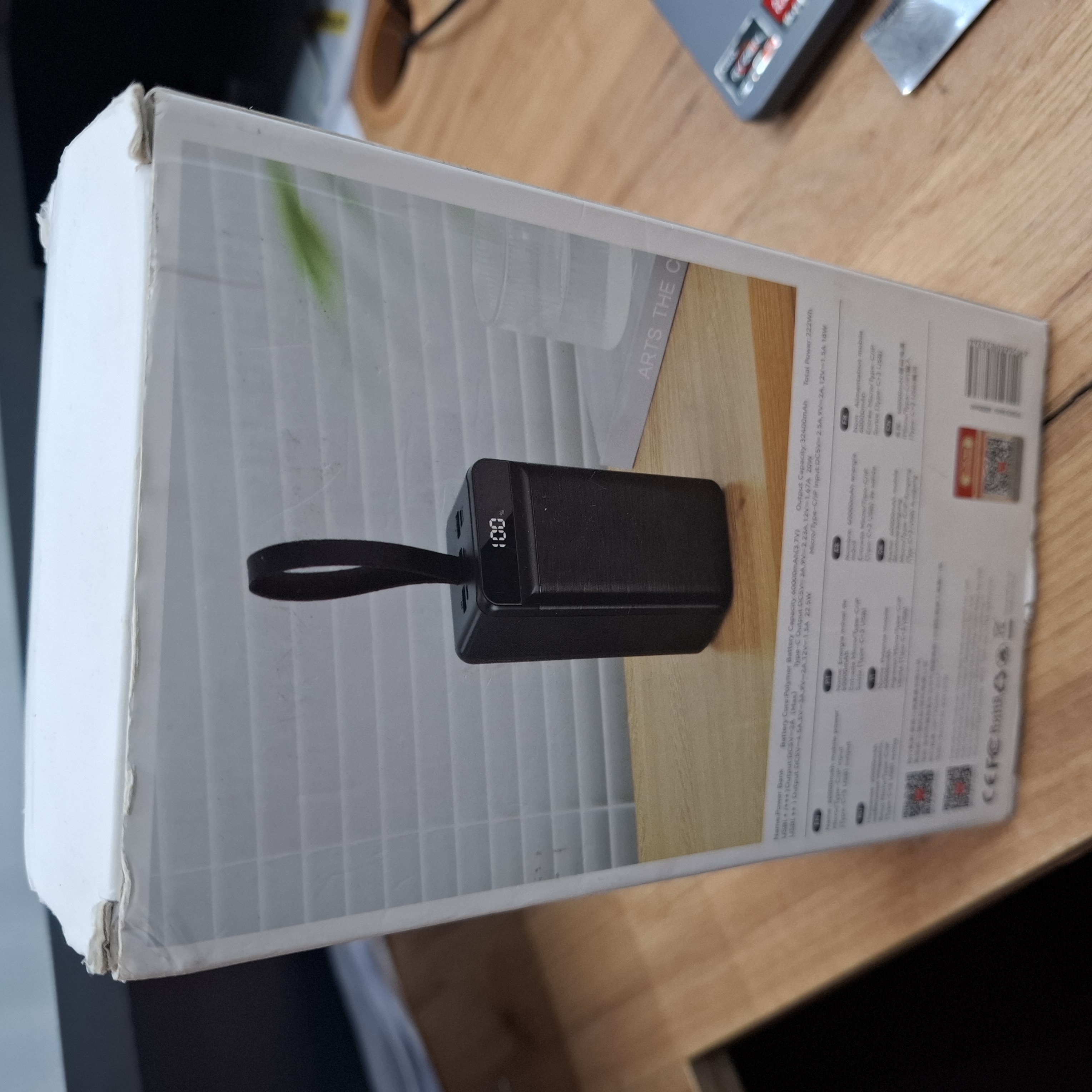 Уцінка * Мобільна батарея XO PR159 3USB Type-C QC&PD3.0 22.5W 60000mAh Black фото №6