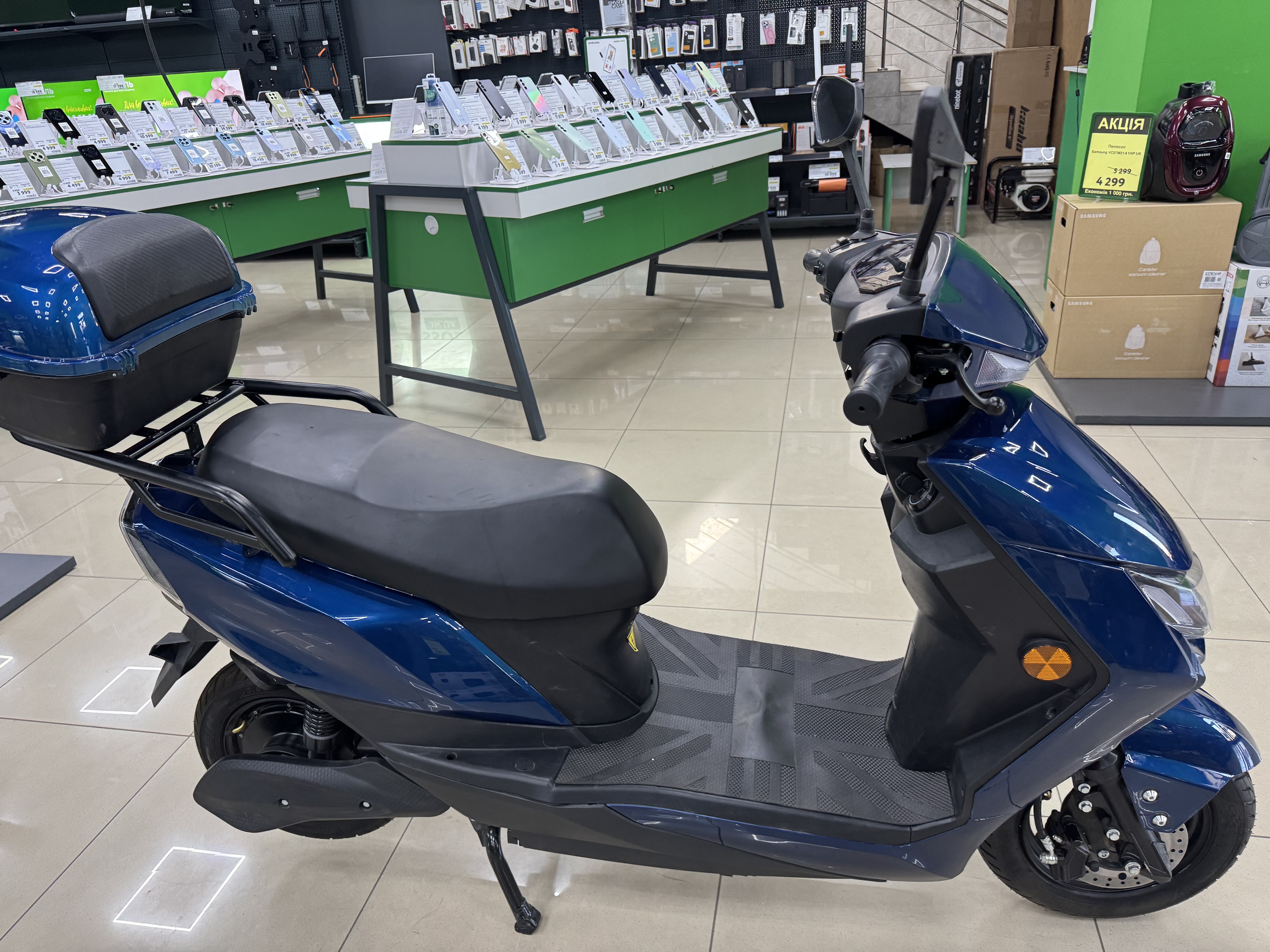 Уцінка * Електроскутер BeastBike Banshee 1000W Blue фото №3