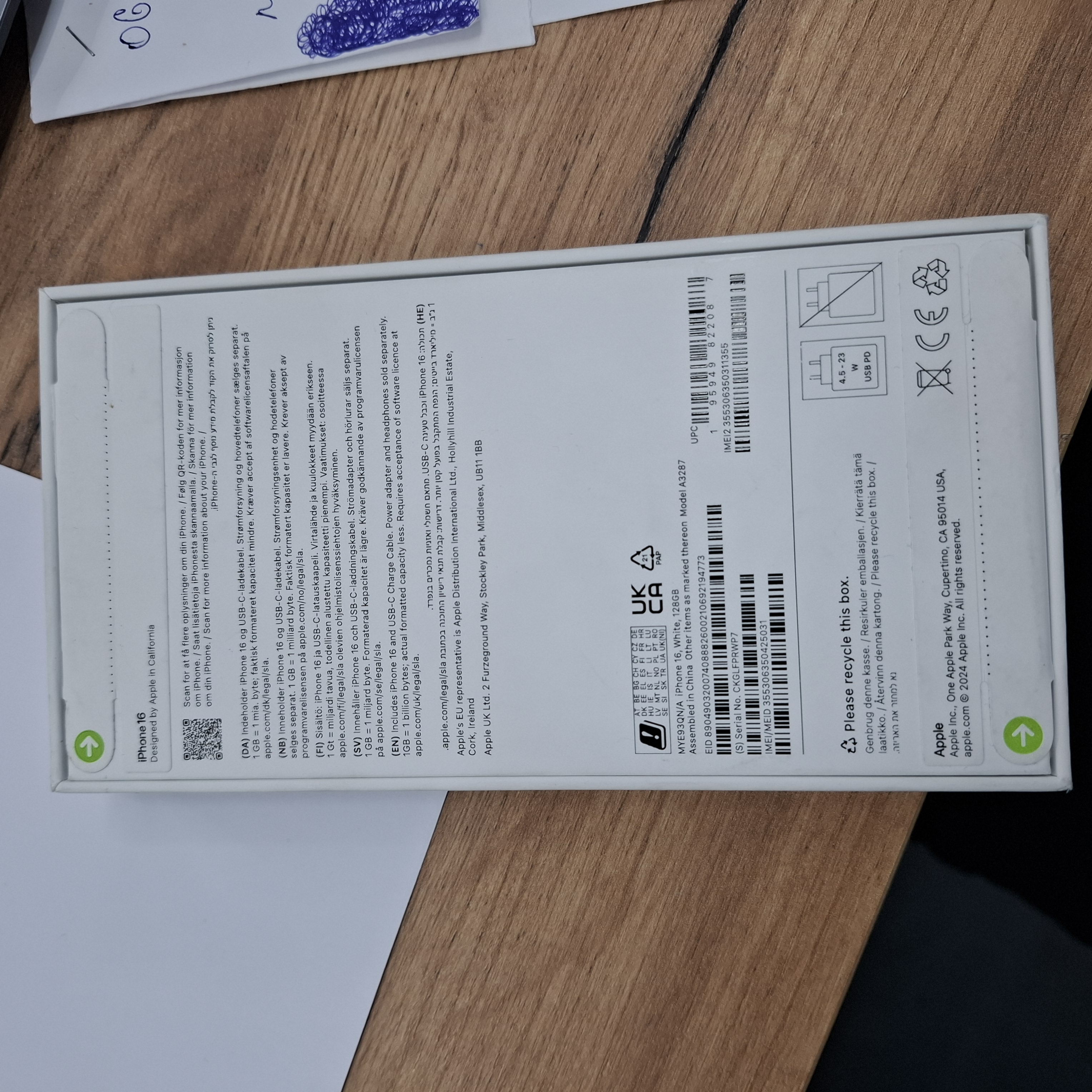 Уцінка * Смартфон Apple iPhone 16 128GB White (MYE93) фото №2