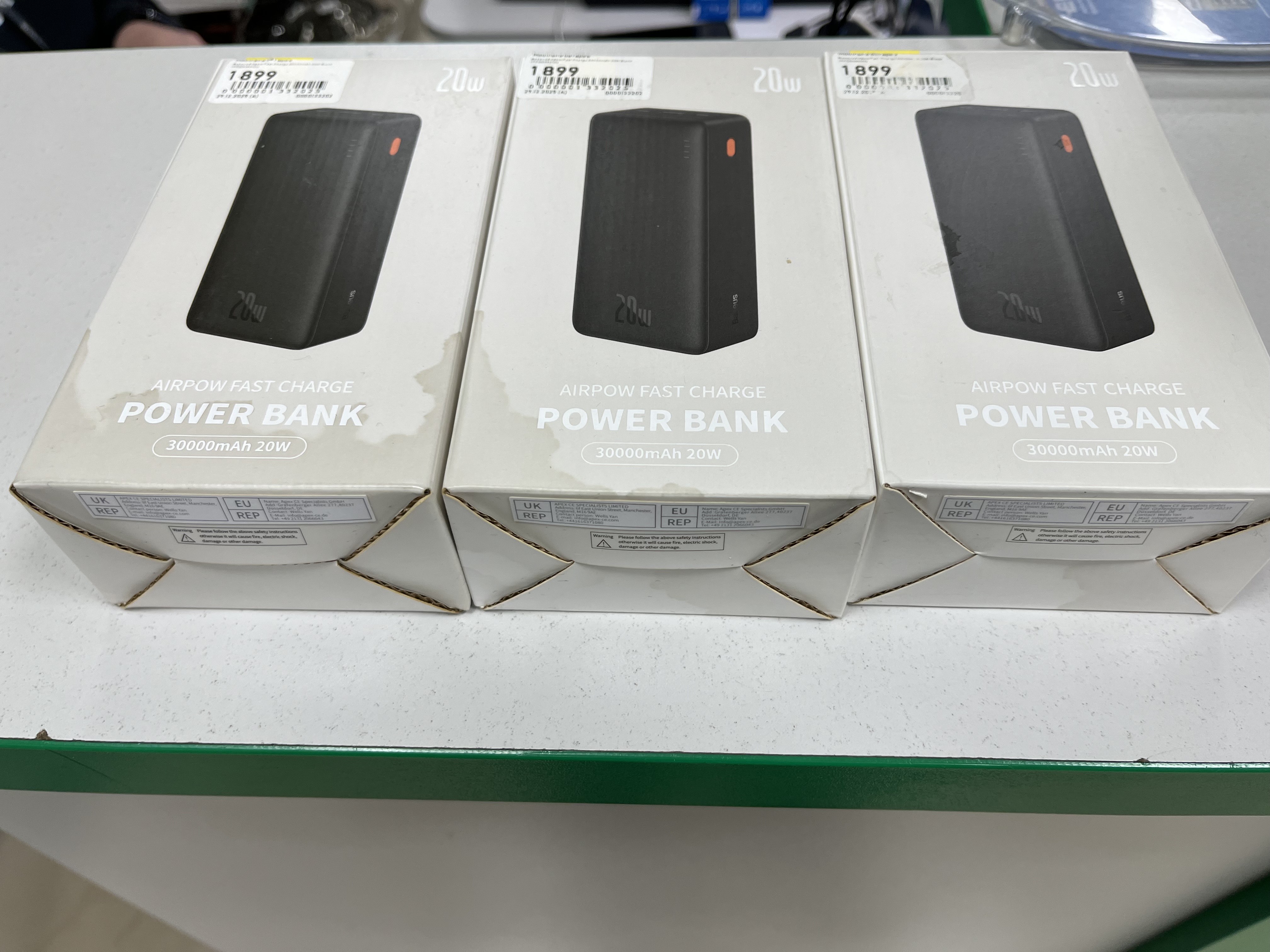 Уцінка * Мобільна батарея Baseus Airpow Fast Charge 30000mAh 20W Black (PPQD090101) фото №3