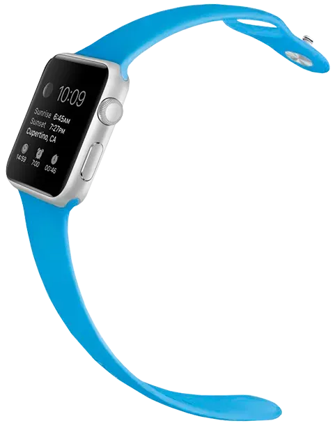 Ремешок DM Band Silicone для Apple Watch 38mm/40mm Blue фото №3