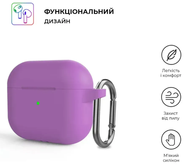 Чохол для навушників Walker Чохол для AirPods 3 Slim purple_7 фото №2