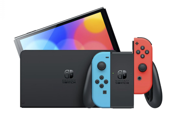 Игровая приставка Nintendo Switch with Neon Blue and Neon Red Joy-Con