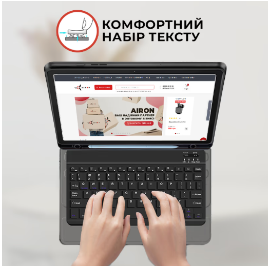 Чехол для планшета AirOn Premium Samsung Galaxy Tab A9 Plus 11'' 2023   Bluetooth Keyboard (4822352781115) фото №5